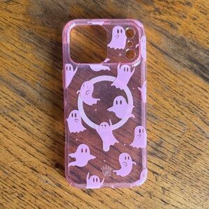 Pink Ghost Pattern Phone Case